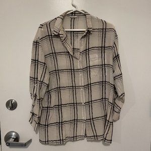 Silk Plaid Club Monaco Button-Up